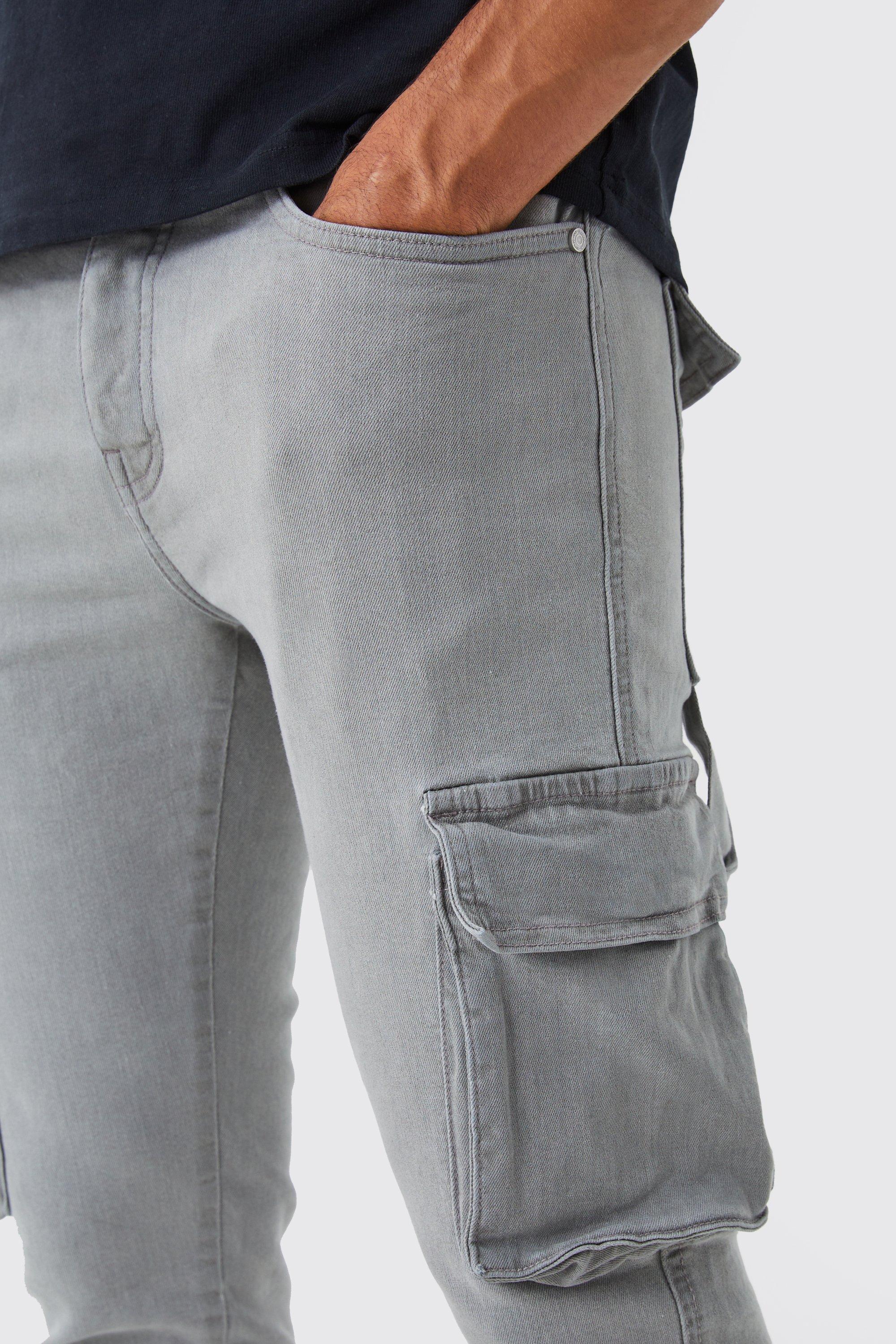 Grey best sale skinny slacks